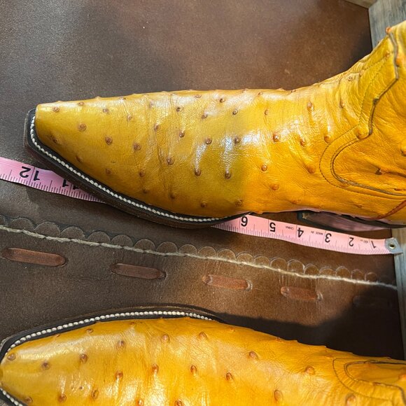 J&J Specialty Boot Co. FULL FQ Ostrich Cowboy Boots in men\'s size 11D main image 8